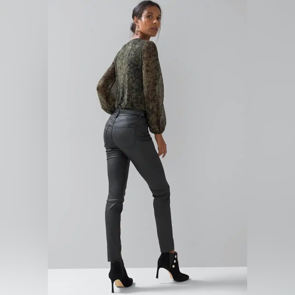 White house black market The Skinny oil treated jeans